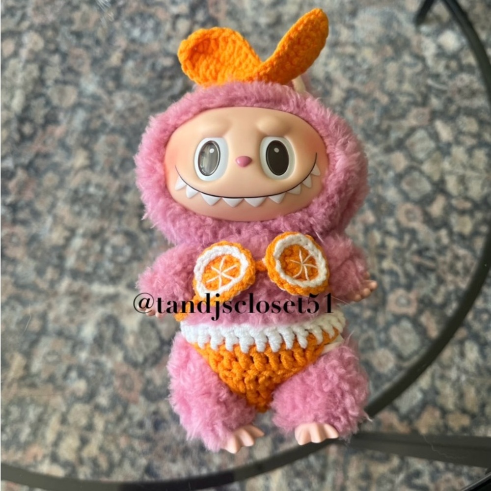 Labubu clothes -orange bikini